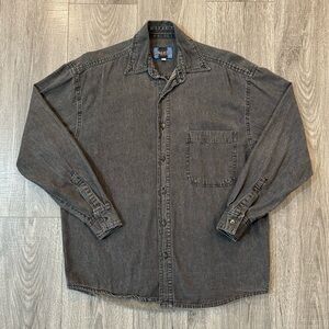 BLACK VINTAGE BUTTON UP - SMALL